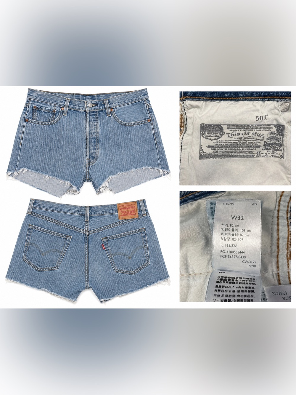 Levi’s 501 cut-off denim shorts